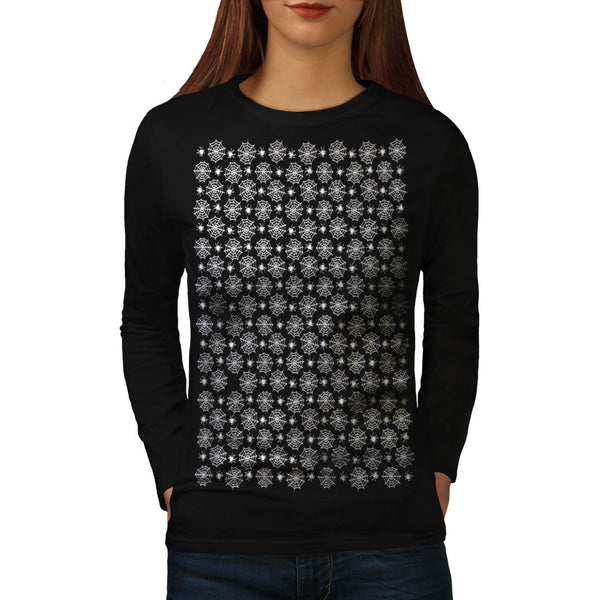 Indigo Silk Spider Womens Long Sleeve T-Shirt