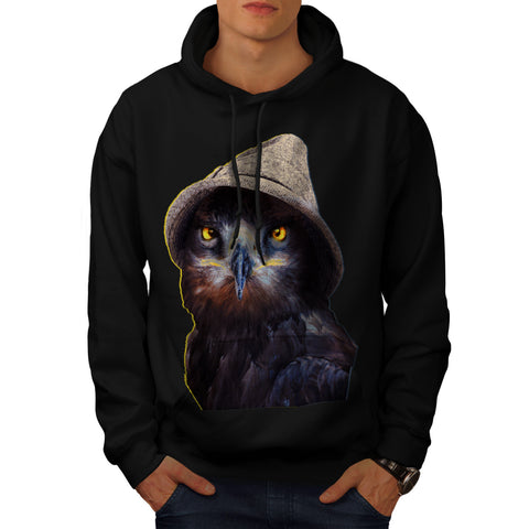 Funny Looking Owl Mens Hoodie