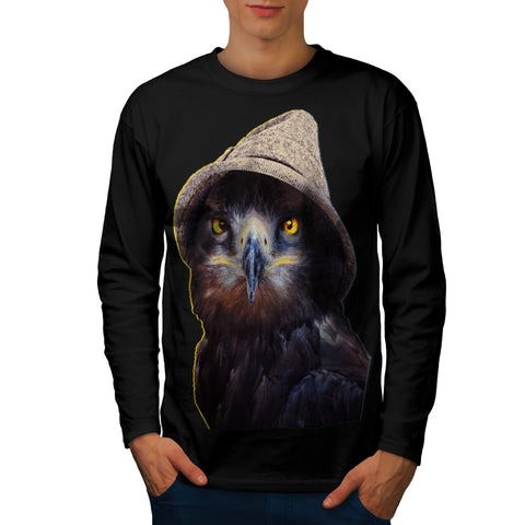 Funny Looking Owl Mens Long Sleeve T-Shirt