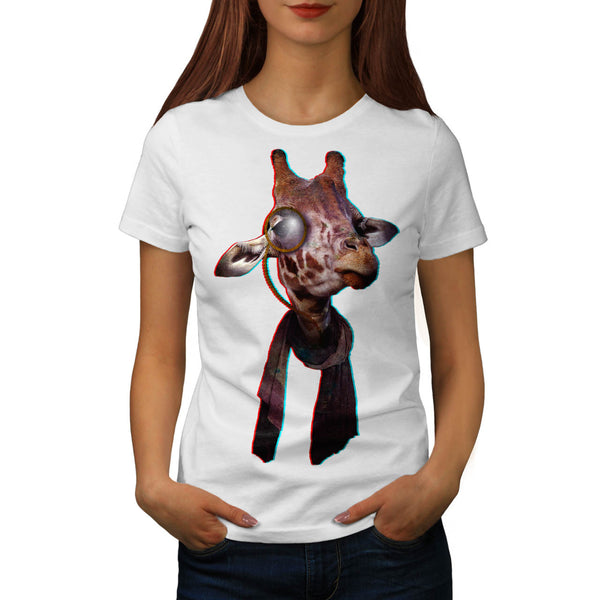 Artsy Giraffe Face Womens T-Shirt