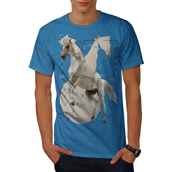 Horse Geometry Art Mens T-Shirt