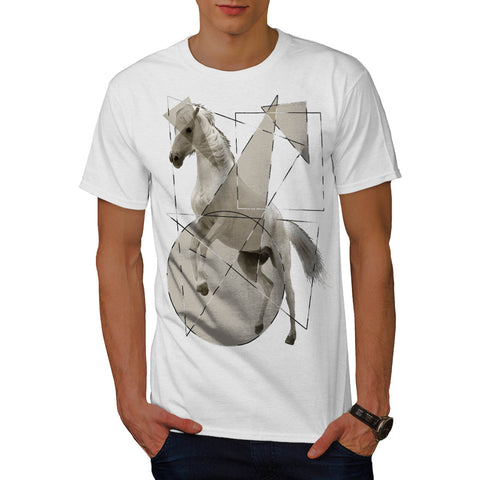 Horse Geometry Art Mens T-Shirt