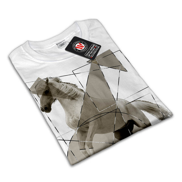 Horse Geometry Art Mens T-Shirt