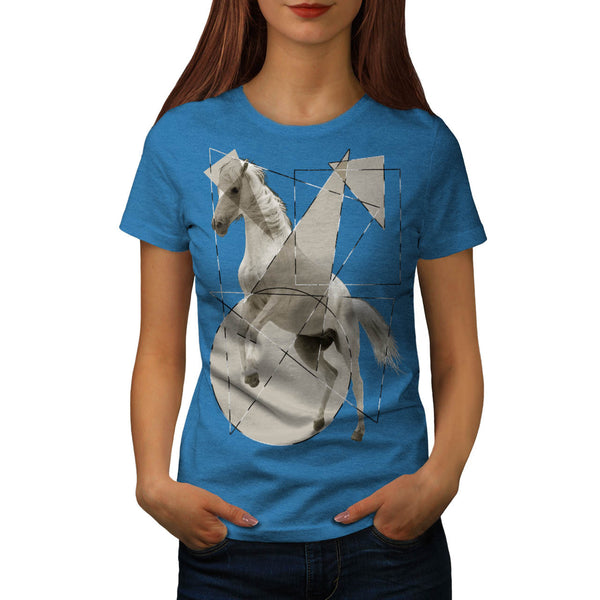 Horse Geometry Art Womens T-Shirt