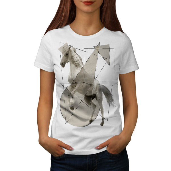 Horse Geometry Art Womens T-Shirt