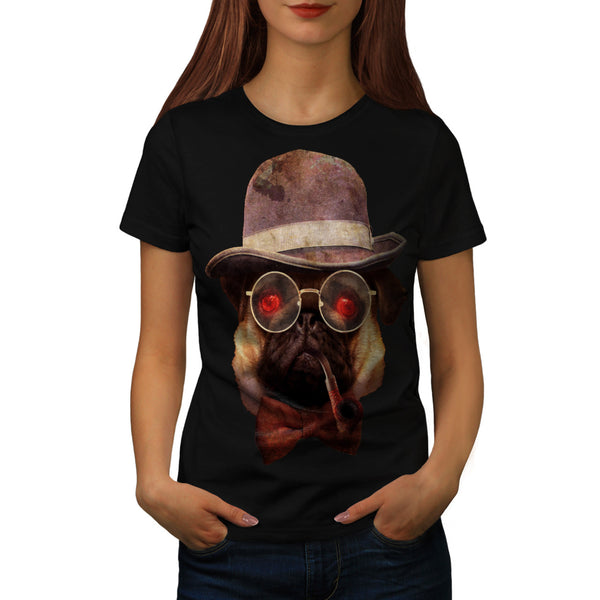 Pug Gentleman Look Womens T-Shirt