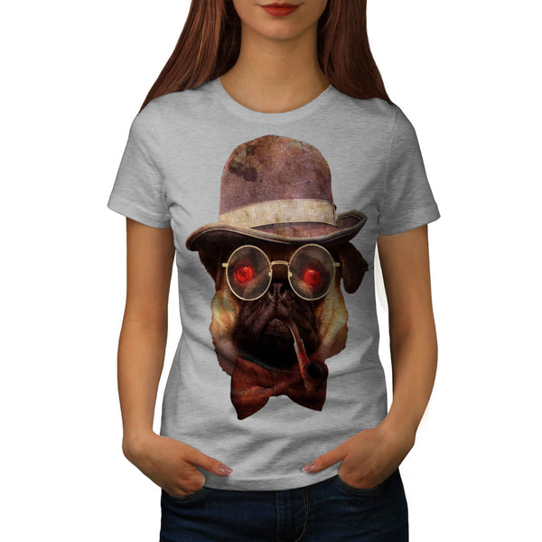 Pug Gentleman Look Womens T-Shirt