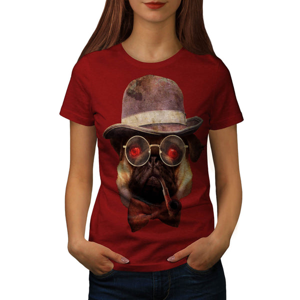 Pug Gentleman Look Womens T-Shirt