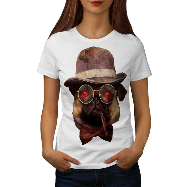 Pug Gentleman Look Womens T-Shirt