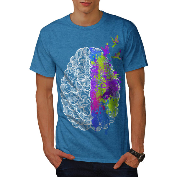 Colorful Brain Art Mens T-Shirt