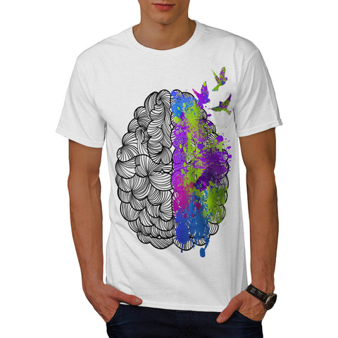 Colorful Brain Art Mens T-Shirt