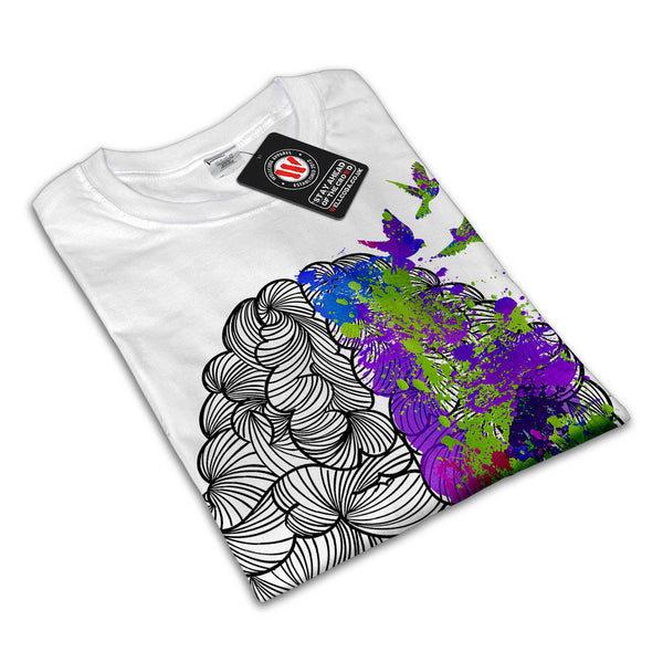 Colorful Brain Art Womens T-Shirt