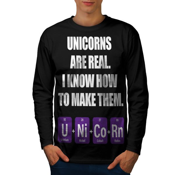 Unicorn Formula Fun Mens Long Sleeve T-Shirt