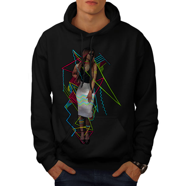 Glamour Lady Doodle Mens Hoodie