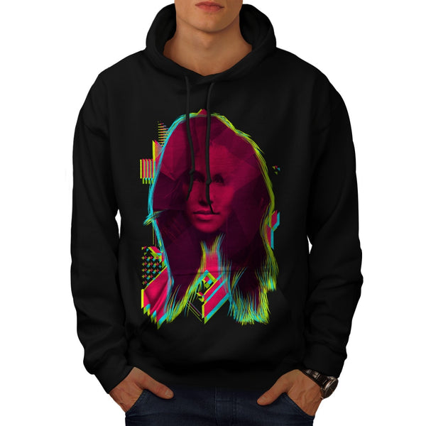Abstract Girl Face Mens Hoodie