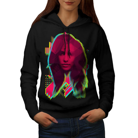 Abstract Girl Face Womens Hoodie