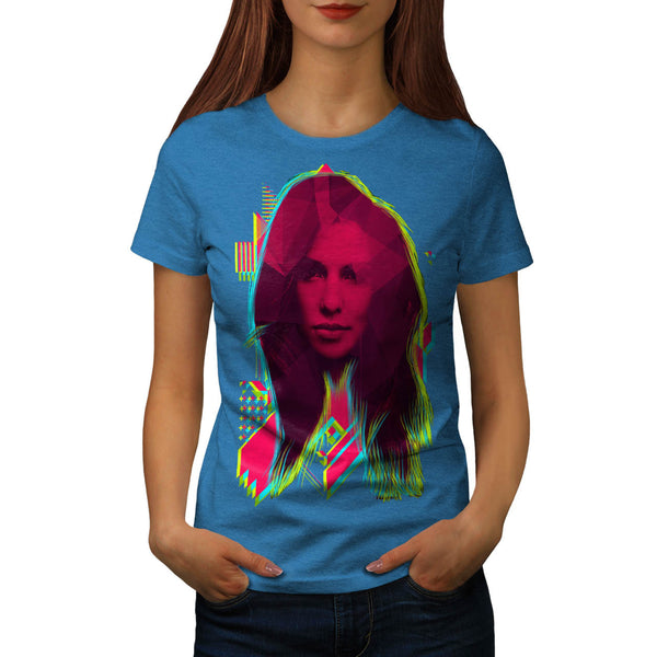 Abstract Girl Face Womens T-Shirt
