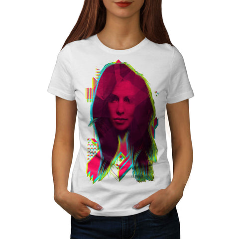 Abstract Girl Face Womens T-Shirt