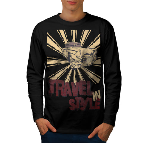 Travel In Style Car Mens Long Sleeve T-Shirt