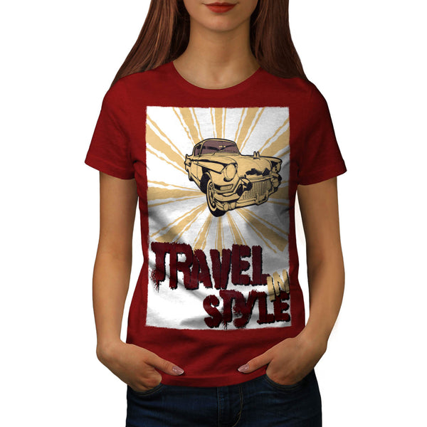 Travel In Style Car Womens T-Shirt