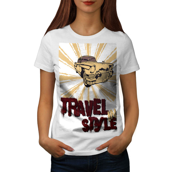 Travel In Style Car Womens T-Shirt