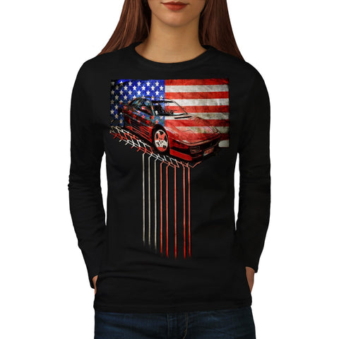 American Speed Fan Womens Long Sleeve T-Shirt
