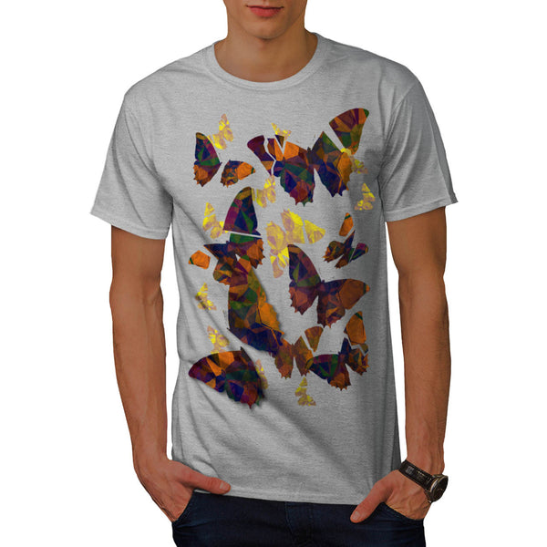 Butterfly Cubism Art Mens T-Shirt