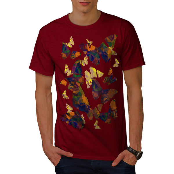 Butterfly Cubism Art Mens T-Shirt