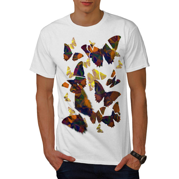 Butterfly Cubism Art Mens T-Shirt