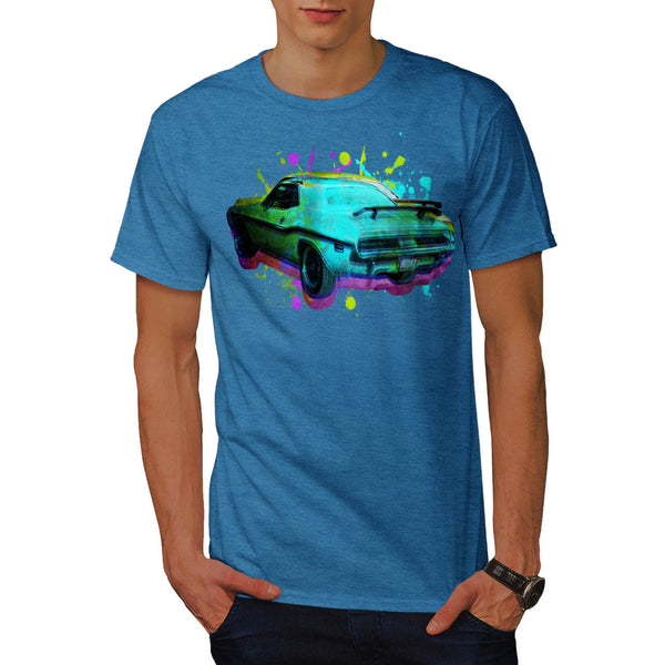 Race Car Splatter Mens T-Shirt