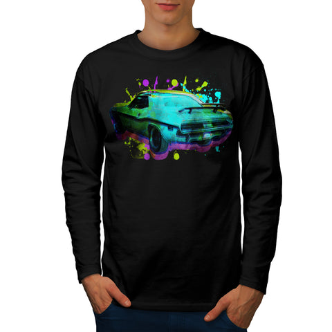 Race Car Splatter Mens Long Sleeve T-Shirt