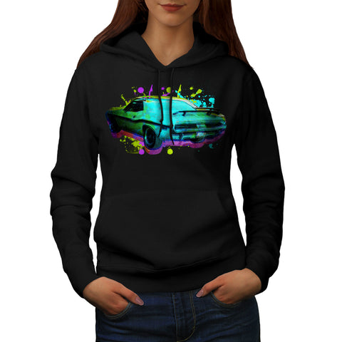 Race Car Splatter Womens Hoodie