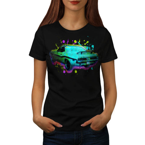 Race Car Splatter Womens T-Shirt