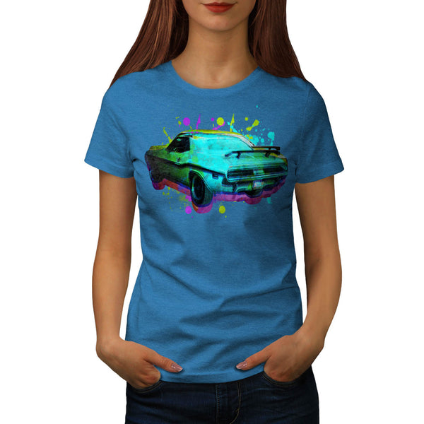 Race Car Splatter Womens T-Shirt