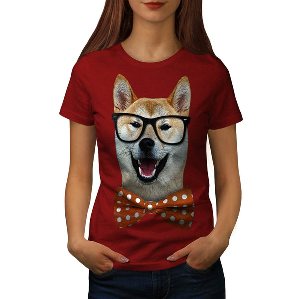 Smart Shiba Inu Dog Womens T-Shirt