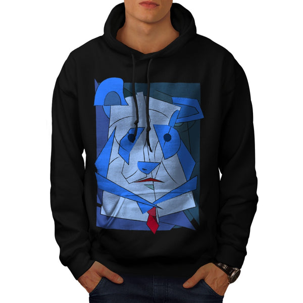 Abstract Cubism Dog Mens Hoodie