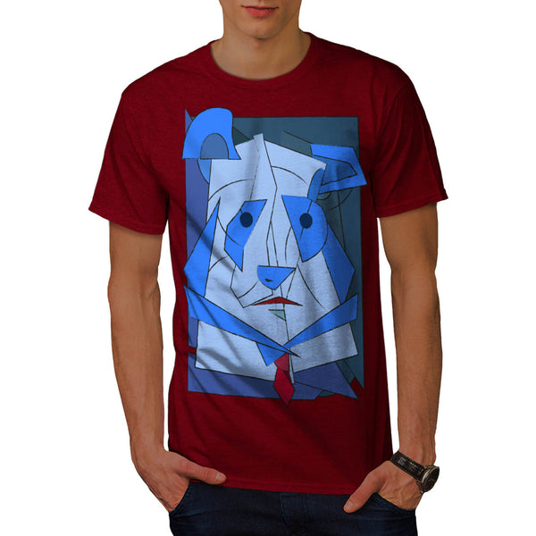 Abstract Cubism Dog Mens T-Shirt