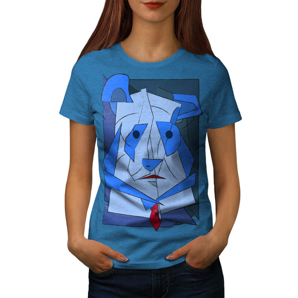 Abstract Cubism Dog Womens T-Shirt