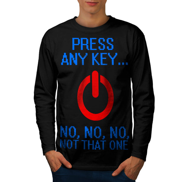 Press Any Button Mens Long Sleeve T-Shirt