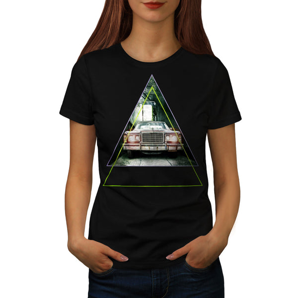 Vintage Triangle Car Womens T-Shirt