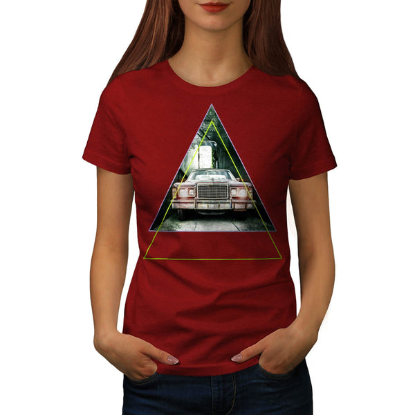 Vintage Triangle Car Womens T-Shirt