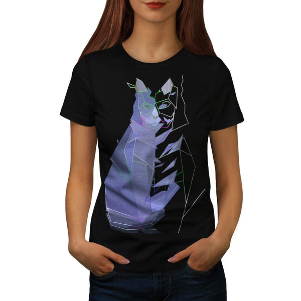 Mysterious Cat Shape Womens T-Shirt
