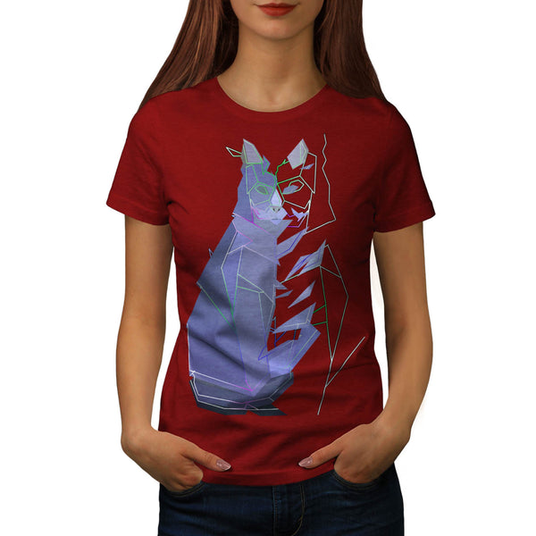 Mysterious Cat Shape Womens T-Shirt
