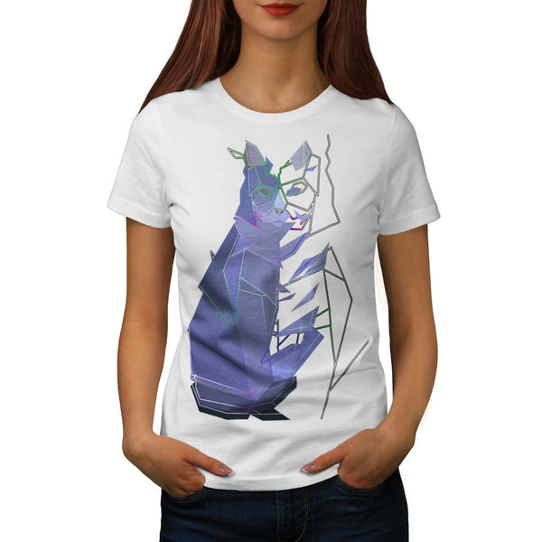 Mysterious Cat Shape Womens T-Shirt