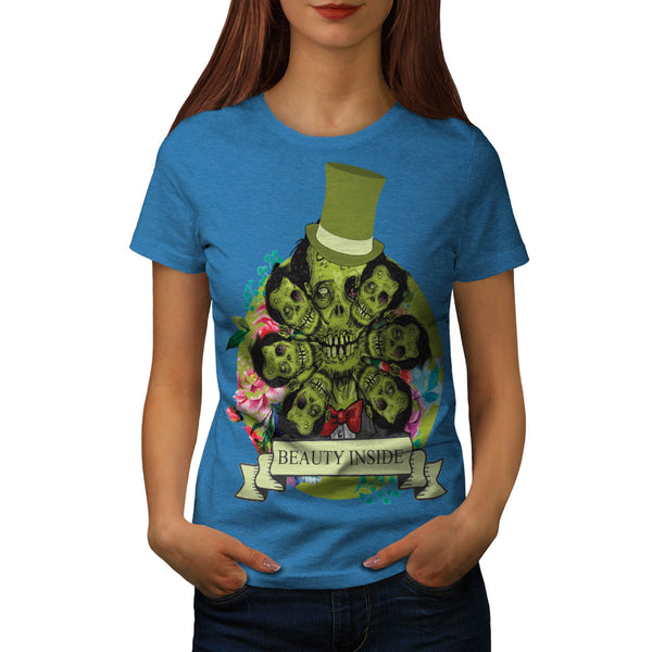 Beauty Inside Zombie Womens T-Shirt
