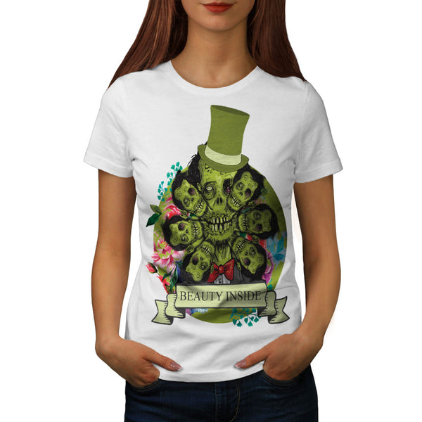Beauty Inside Zombie Womens T-Shirt