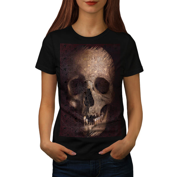 Skull Devil Eyes Art Womens T-Shirt