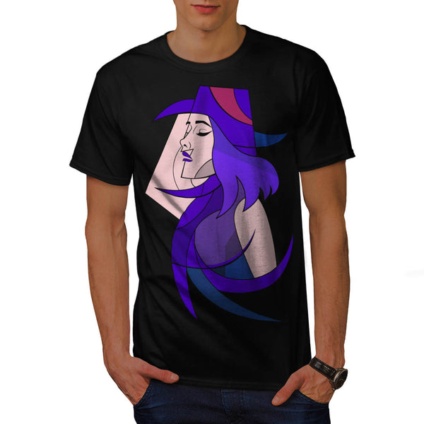 Geometric Jazz Girl Mens T-Shirt