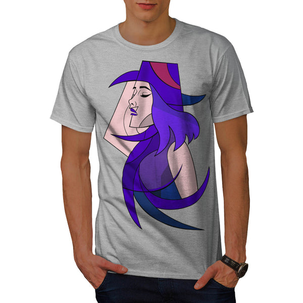 Geometric Jazz Girl Mens T-Shirt