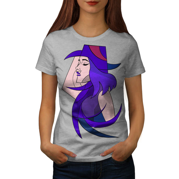 Geometric Jazz Girl Womens T-Shirt